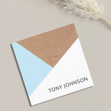 Moderne, gedrukte Kraft Light Blue White Geometric