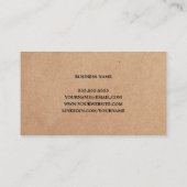 Moderne gedrukte kraftpapier consultant visitekaartje (Achterkant)