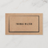 Moderne gedrukte kraftpapier consultant visitekaartje (Voorkant)