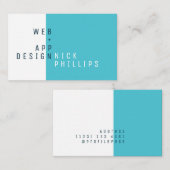 Moderne, gedurfde abstracte kunststijl moderne visitekaartje (Voorkant / Achterkant)