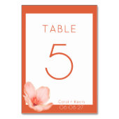 Moderne gedurfde Bright sinaasappel bruiloft Kaart (Voorkant)