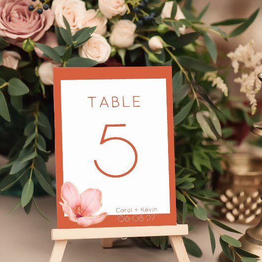 Moderne gedurfde Bright sinaasappel bruiloft Kaart