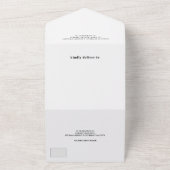 Moderne gedurfde casual initialen fotobruiloft all in one uitnodiging (Buitenkant)