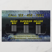 Moderne gedurfde creatieve carwash flyer (Achterkant)