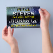 Moderne gedurfde creatieve carwash flyer (Hand)