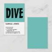 Moderne, gedurfde duikinstructeur visitekaartje (Voorkant / Achterkant)