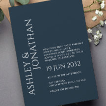 Moderne gedurfde en minimalistische bruiloft