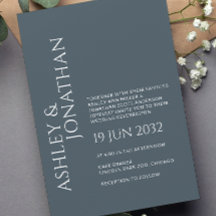 Moderne gedurfde en minimalistische bruiloft