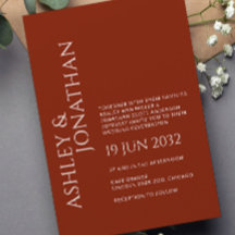 Moderne gedurfde en minimalistische bruiloft