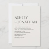 Moderne gedurfde en minimalistische bruiloft kaart (Voorkant)