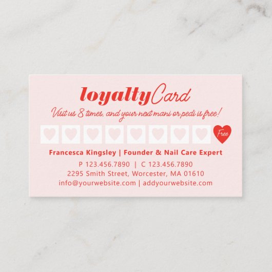 Moderne gedurfde foto collage nagels door schoonhe klantenkaartje (Achterkant)