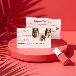 Moderne gedurfde foto collage nagels door schoonhe klantenkaartje