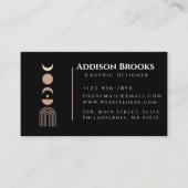 Moderne gedurfde geometrische maanfase stijlvol el visitekaartje (Voorkant)