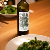 Moderne gedurfde grafische typografie wijn etiket