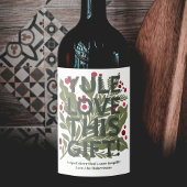Moderne gedurfde grafische typografie wijn etiket