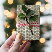 Moderne gedurfde grafische vakantie hulst cadeaupapier