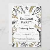 Moderne, gedurfde, grijze kerstfeestdag kaart (Voorkant)