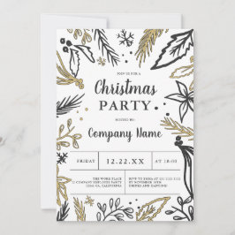 Moderne, gedurfde, grijze kerstfeestdag kaart