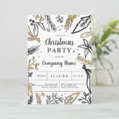 Moderne, gedurfde, grijze kerstfeestdag kaart (Staand voorkant)