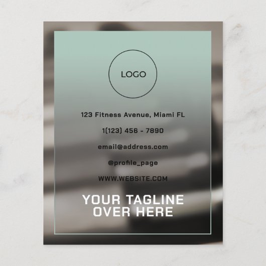 Moderne, gedurfde gym geïnspireerd flyer (Achterkant)