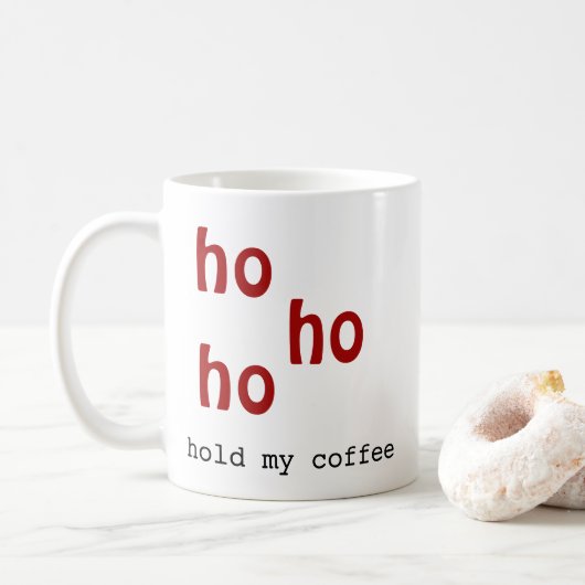 Moderne gedurfde kersttypografie koffiemok (Met donut)