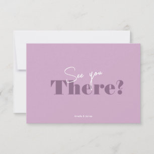 Moderne gedurfde lavendel & lila minimalistische b RSVP kaartje