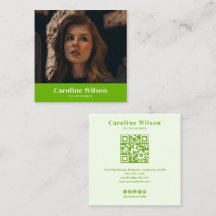 Moderne gedurfde limoengroen professionele QR-code