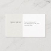 Moderne gedurfde minimale professional visitekaartje (Achterkant)