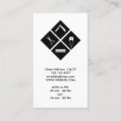 Moderne, gedurfde, minimalistische barber visitekaartje (Achterkant)