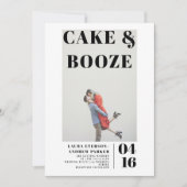 Moderne gedurfde minimalistische taart drank foto kaart (Voorkant)