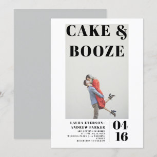 Moderne, gedurfde, minimalistische taart laarzen f kaart