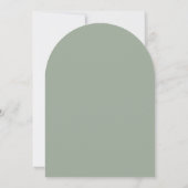 Moderne gedurfde namen Arch Sage Wedding Kaart (Achterkant)