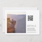 Moderne gedurfde namen & foto bruiloft uitnodigen save the date (Achterkant)