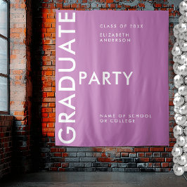 Moderne gedurfde Paarse personaliseren Afstuderen Wandkleed