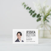 Moderne gedurfde persoonlijke foto visitekaartje (Staand voorkant)