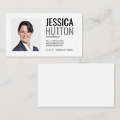 Moderne gedurfde persoonlijke foto visitekaartje (Voorkant / Achterkant)