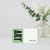 Moderne gedurfde, professionele kunstleraar visitekaartje (Staand voorkant)