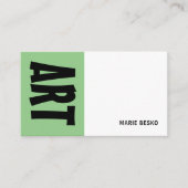 Moderne gedurfde, professionele kunstleraar visitekaartje (Voorkant)