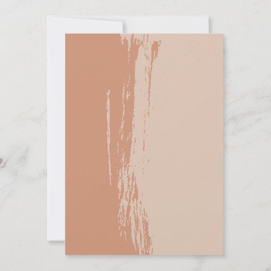 Moderne gedurfde redder de datum van de terracotta save the date (Achterkant)