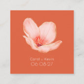 Moderne gedurfde sinaasappels bruiloft doucheregis informatiekaartje (Achterkant)