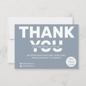 Moderne, gedurfde, stoffige blauwe orde bedankt (Voorkant)