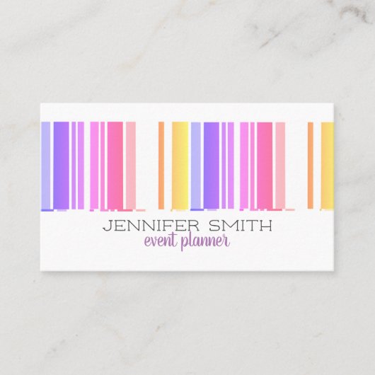 moderne, gedurfde strepen om de gewoonte te person visitekaartje (Voorkant)