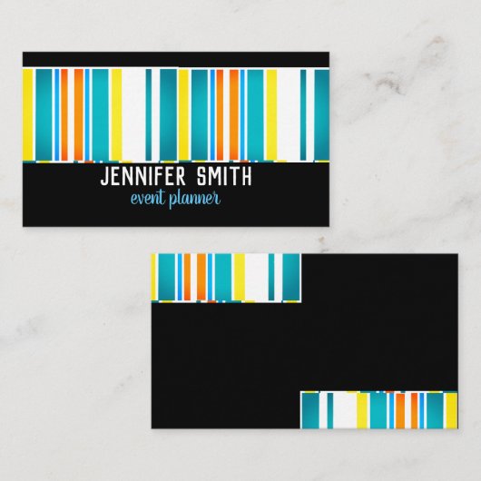 moderne, gedurfde strepen om de gewoonte te person visitekaartje (Voorkant / Achterkant)