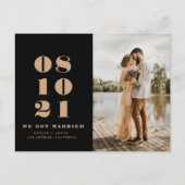 moderne gedurfde trouwaankondiging briefkaart (Voorkant)