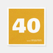 Moderne gedurfde typografie 40e verjaardagsfeest servet (Voorkant)