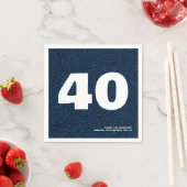 Moderne gedurfde typografie 40e verjaardagsfeest servet (Insitu)