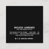 Moderne gedurfde typografie holografie regenbooggr vierkante visitekaartje (Achterkant)