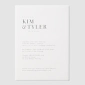 Moderne gedurfde typografie overlay bruiloft vellum uitnodigingen (Voorkant)