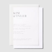 Moderne gedurfde typografie overlay bruiloft vellum uitnodigingen (Offset)