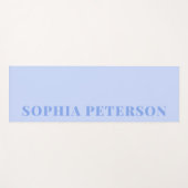 Moderne gedurfde typografie Pastel Blue Minimalist Yogamat (Voorkant (horizontaal))